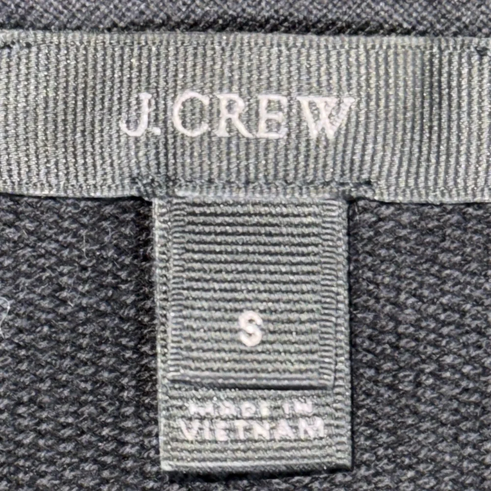 J. Crew Women’s Half Zip Sweater Black Crop Small